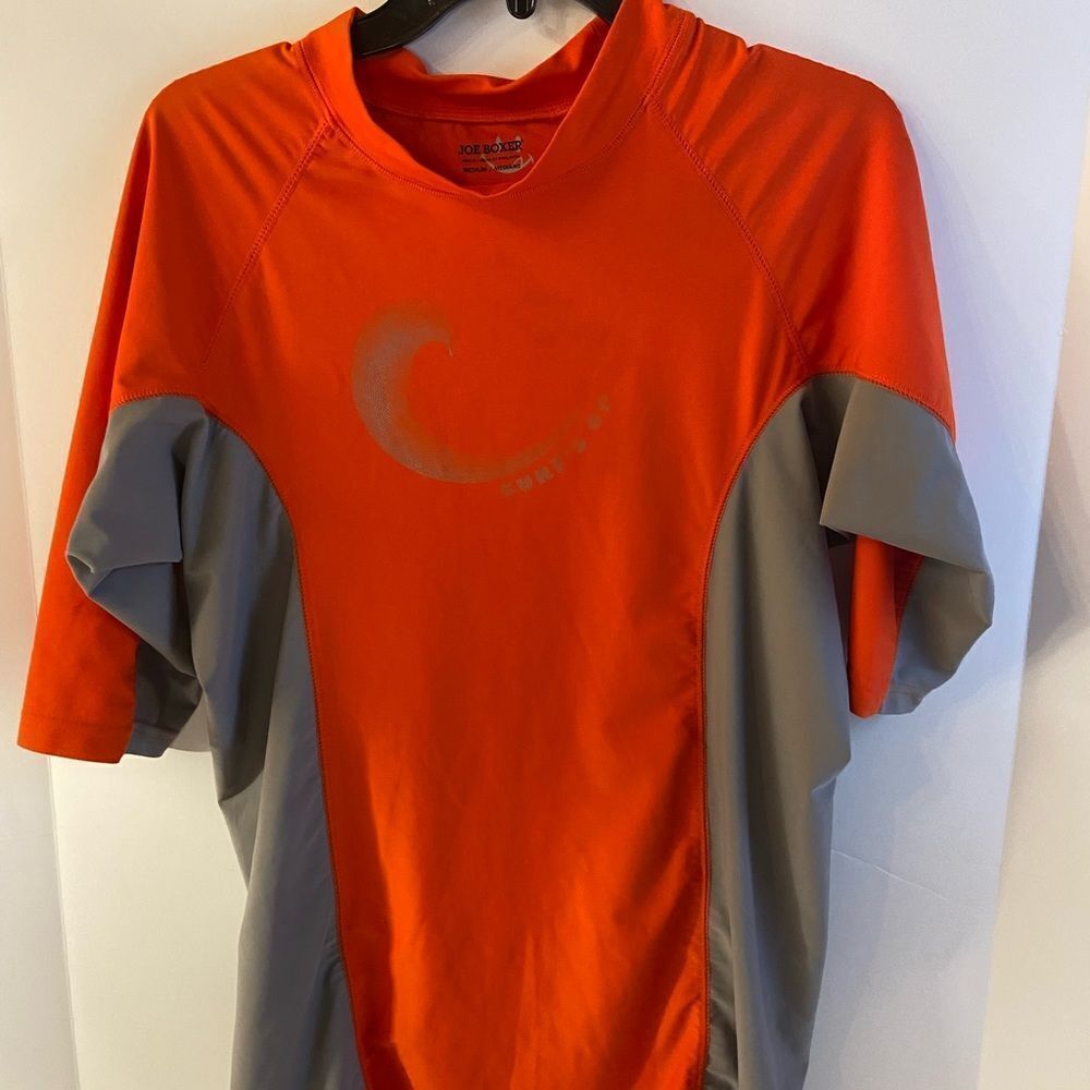 Joe boxer rash guard shirt medium‎ orange I’ve protection